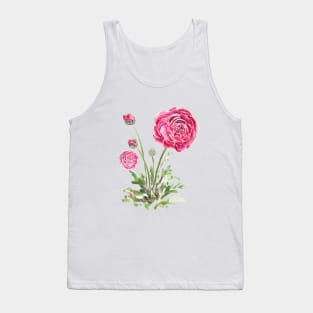 red Ranunculus watercolor Tank Top